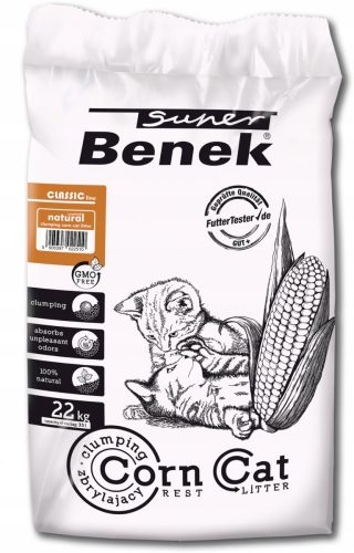 Alom nyulaknak és kis rágcsálóknak - Super BENEK Corncat Natural kukorica alom 35L