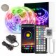 LED szalag 40M RGB5050 Mobil alkalmazás Bluetooth Pilot tápegység 24 V