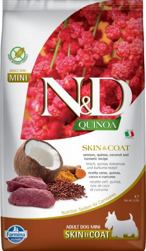 Száraz kutyaeledel - ND QUINOA szarvasbőr 800g Dog Mini Adult