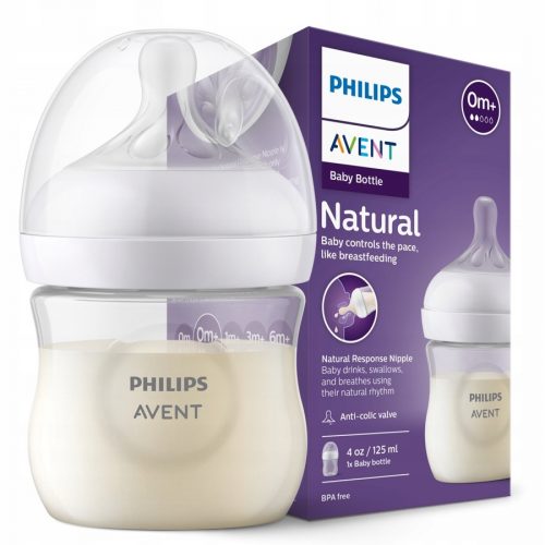 Bébiüveg - Avent Natural 125ml + cumi