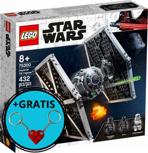  LEGO Star Wars 75300 Imperial TIE Fighter + Lego szív kulcstartó