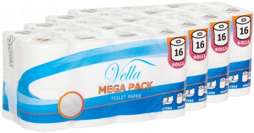 Vécé papír - WC -papír 64 PCS fehér puha vella