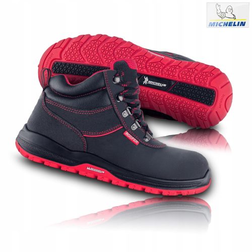 Munkacipő csizma VM FOOTWEAR MICHELIN BONN O1PL FO SR 8190 43-as méret + MICHELIN - matrica, fehér, 8 x 5 cm