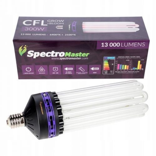  Spectromaster 300 W CFL izzó növények termesztéséhez