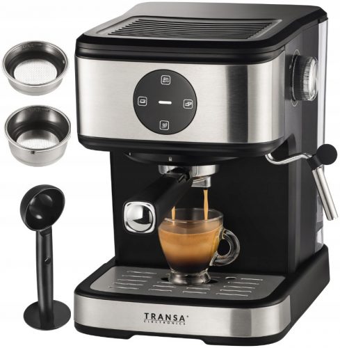  Transa Electronics Baristoline 1100 W portafilter eszpresszógép, ezüst/szürke