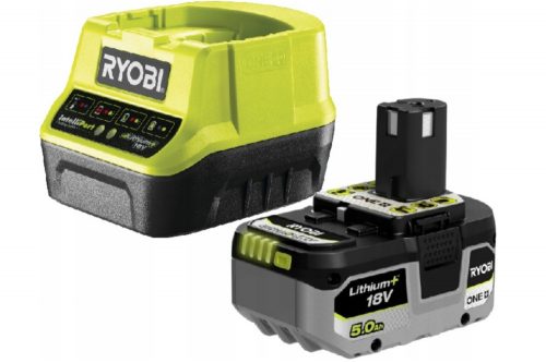 Tartalék akkumulátor - Ryobi RC18120-150 Charger + AKU 5.0AH RB1850X