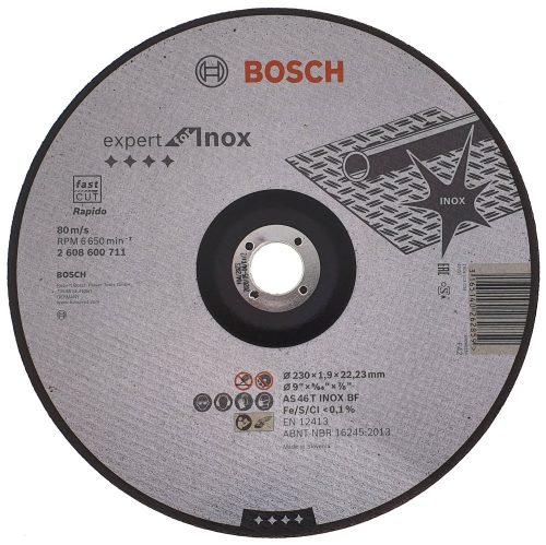 BOSCH KORUND TÁRCSA acél vágásához 230/1,9mm