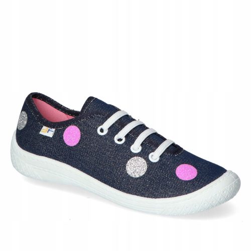 Gyermek papucs - Gyerek papucs 3f Navy Blue Dots 34