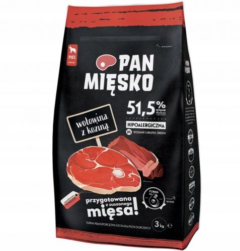 Száraz kutyaeledel - Mr. Meat Dry Food Marhahús Kozina 3kg -val