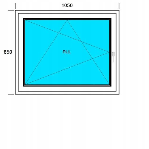 Ablak - PVC ABLAK 1050x850 RU FEHÉR, BAL