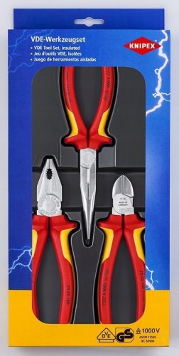 Szerszámkészletek - Knipex Electro Set izolált fogók 002012