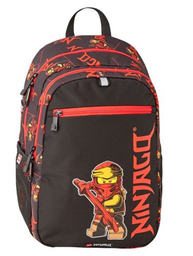  LEGO Ninjago LEGO-BAGS többrekeszes óvodai hátizsák fiúknak, fekete, Piros árnyalatok