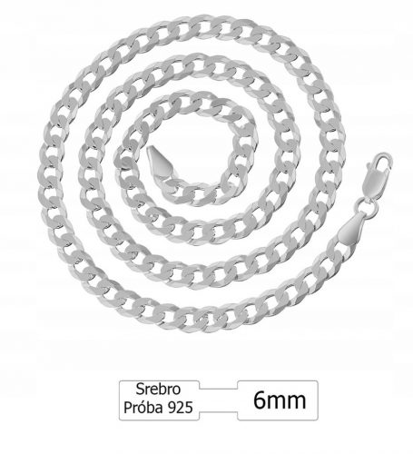  Férfi ezüst teljes lánc 60cm 6mm