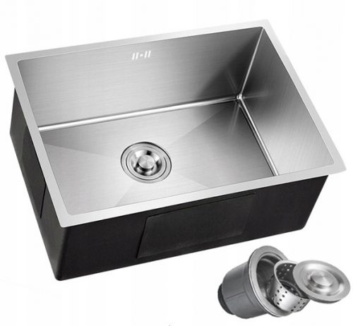 Mosogató - Acél acél inox 54x44 +siphon melanstar szifon