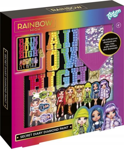  Diary gyémánt hímzés mozaik Rainbow High