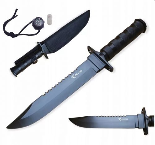 Kés, machete - Rambo Finka Tactical Knife + Survival 35C kiegészítők