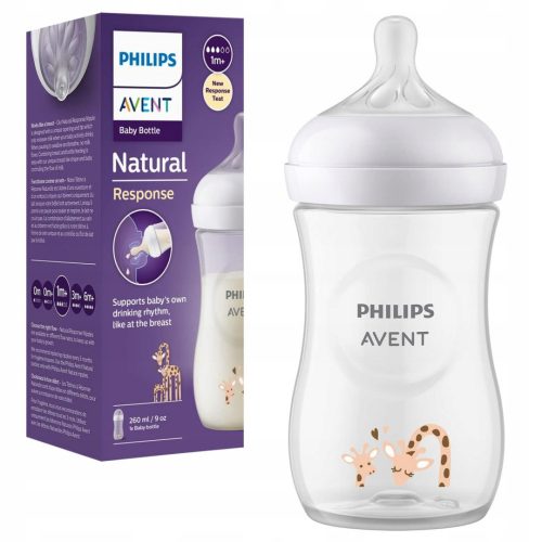 Bébiüveg - Philips Avent természetes válasz palack 260 ml 1+