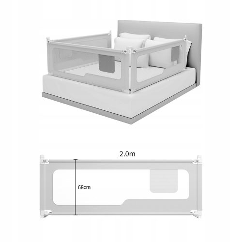 Gyermekbiztonsági biztosítás - BIZTONSÁGI SÍN ÁGYHOZ, 200 cm