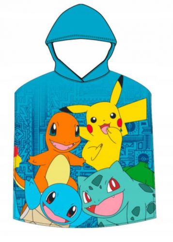 Baba törölköző kapucnival - Pokemon poncho poncho gyors szárító törülköző 50x100