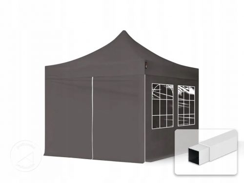  3x3m Pop-up sátor Acél 700N, sötétszürke