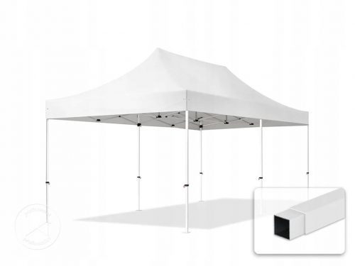  3x6 m-es acél 700N pop-up sátor, fehér