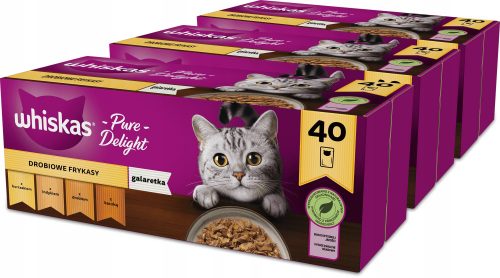 Konzerv macskáknak - Whiskas felnőtt tasak 3x40x85 g csirke -frikes