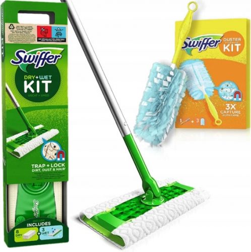 Padlómosó - Mop Swiffer 11 betét + Duster setch