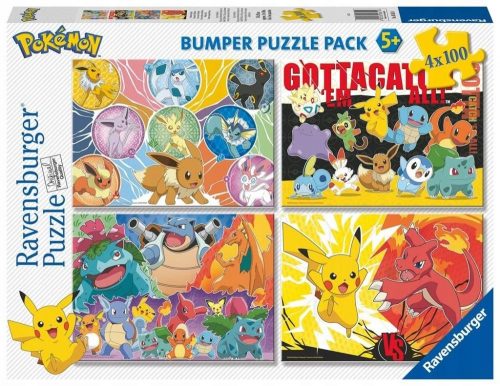 Klasszikus puzzle - REJTVÉNY GYERMEKEKNEK 4X100 POKEMON