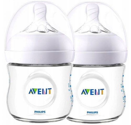 Bébiüveg - 2 x palack avent természetes 125 ml + teat 0m