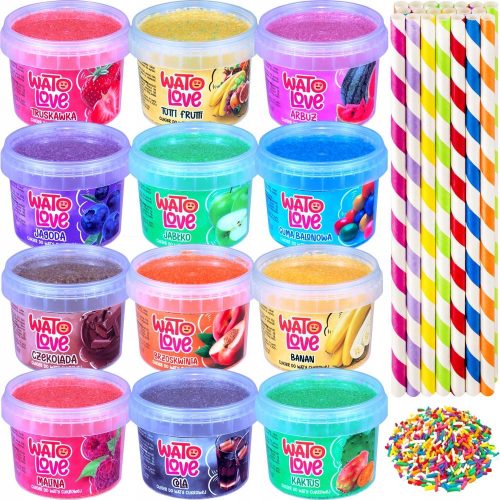  WatoLove Cotton Candy Device 12 színes cukor vattacukorhoz WatoLove tarka 1 W