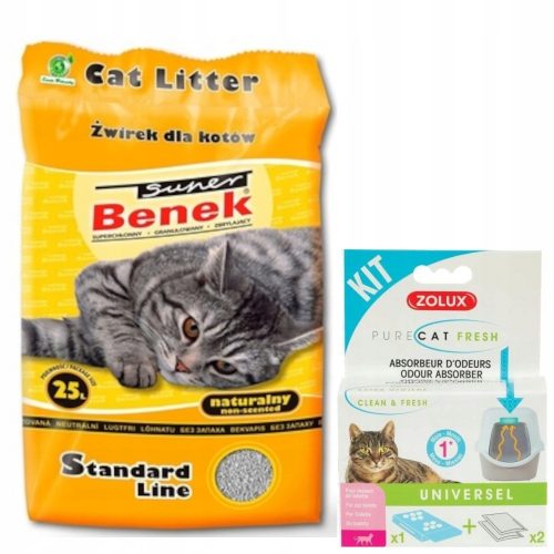 Alom nyulaknak és kis rágcsálóknak - Super Benek Corn Cat Classic Natural 35L - 22kg