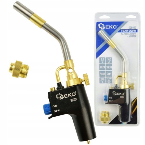 Geko G20030 gázforrasztópisztoly + adapter