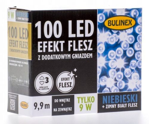 Kültéri karácsonyi világítás - 100LED KÉRDÉS LAPOK KÉK FLAST