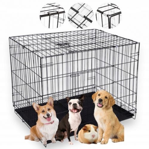 Ketrec, kennel kutyáknak - PSA Playpen 70x50x58 cm nagy fém ketrec pro