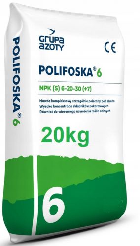 Polifoska 6 többkomponensű műtrágya a Grupa Azoty forgalmazástól 600105495 granulátum 20 kg