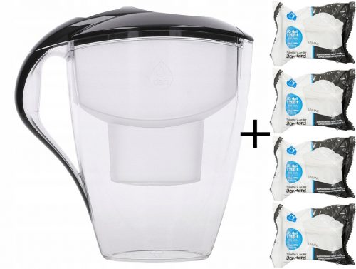 Vízszűrő palack - Jug Dafi Astra UNIMAX Czarny 3L + 4 PCS szűrő