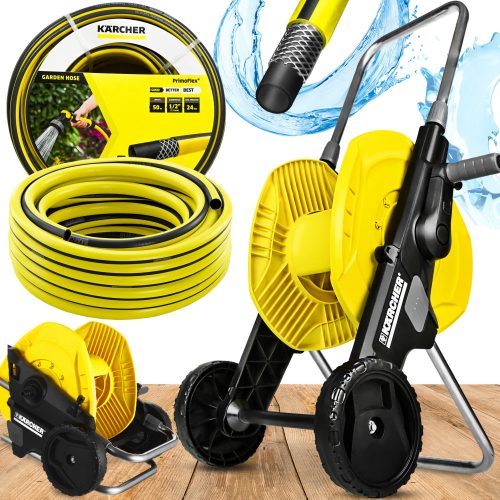 Öntözőtömlő - Karcher kocsi egy kerti tömlőhengerhez+tömlő 50m 1/2 "