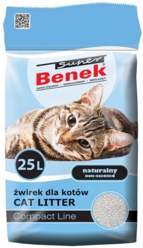 Alom nyulaknak és kis rágcsálóknak - Bentonite macska kavicsos Super Benek Compact 25L