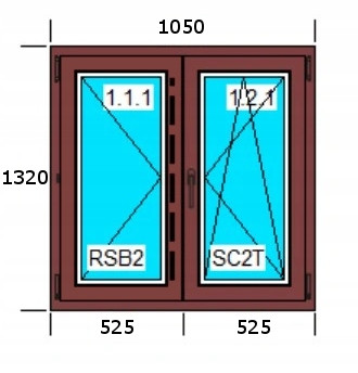 Ablak - PVC Windows 1050x1320 R+Futás Szín