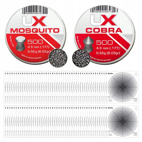 Patronok légpuskához - 4,5 mm lövés Umarex Cobra + szúnyog + 100 lemez