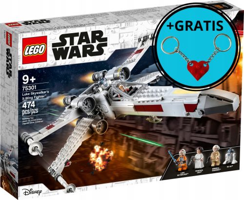  LEGO Star Wars 75301 Skywalker X-Wing Fighter + LEGO szív kulcstartó