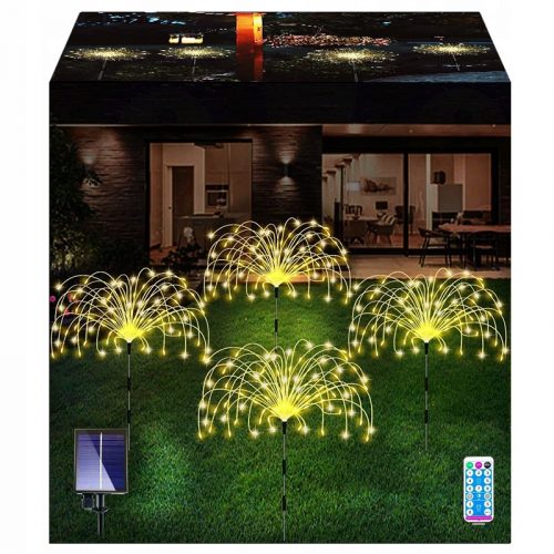  4x napelemes lámpák Dandelion FIREWORK LED kerti lámpák