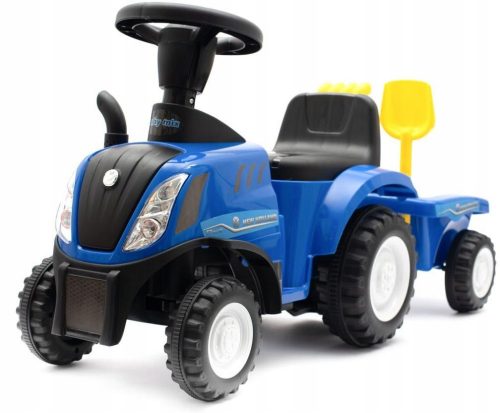 Játékautó, kidobó - Baby Mix New Holland traktor egy pótkocsival, lovagoljon