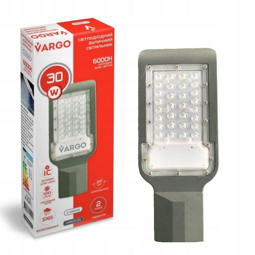 Lámpa LED utcai lámpa 30W IP65 6500K 3000LM