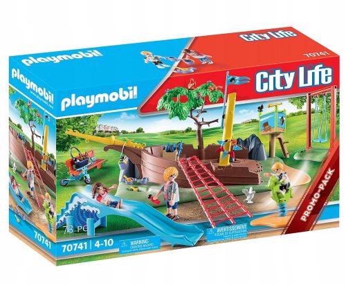 Építőkészlet, szívószálak - Playmobil City 70741 játszótér egy hajó roncsgal