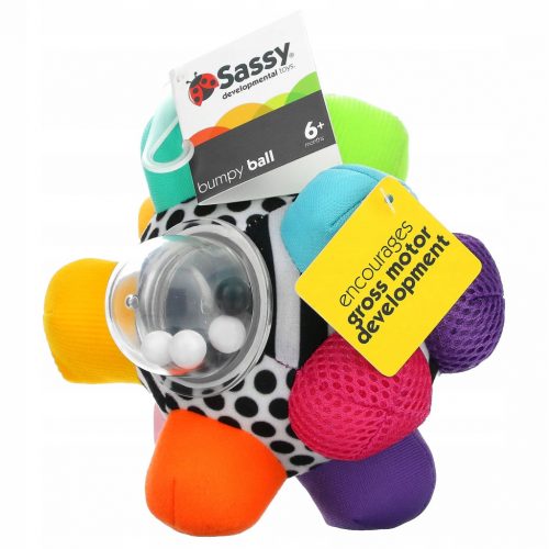  SASSY ÉRZÉKELŐ LABDA RATTLE-vel Bumpy Ball