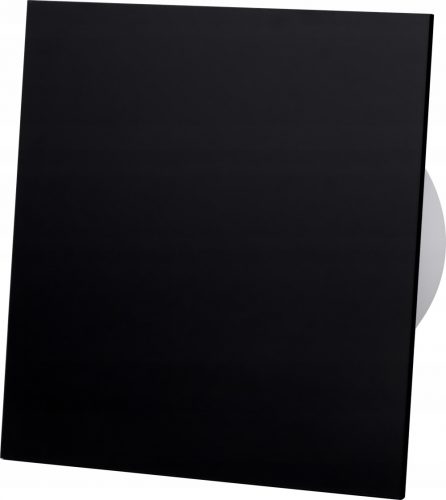 Fürdőszoba ventilátor - airRoxy dRim+ ventilátor fekete fényes plexi panel