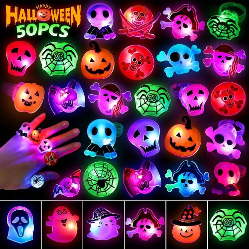 Halloween Led Flash Light gyűrűk gyerekek 50el