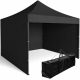 Kerti pavilon, sátrak - Gockowiak pavilon, 3 fal, fekete, 3 x 3 x 3,1 m