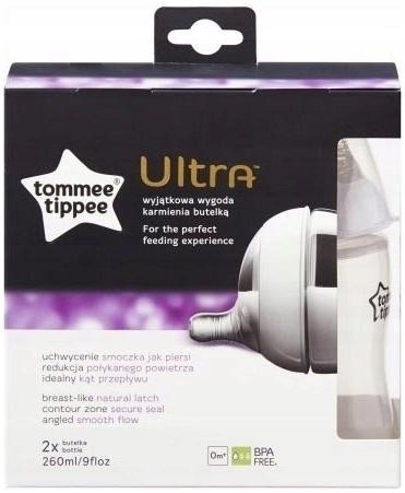 Bébiüveg - Ultra Tommee Tippee 2 x 260 ml 42420276 palack